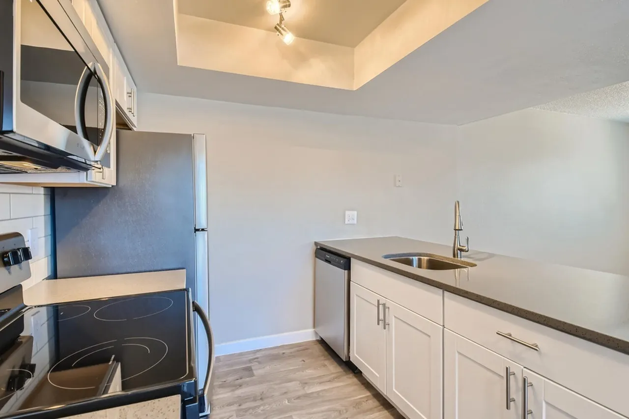 Kitchen with dishwasher and undermount sink