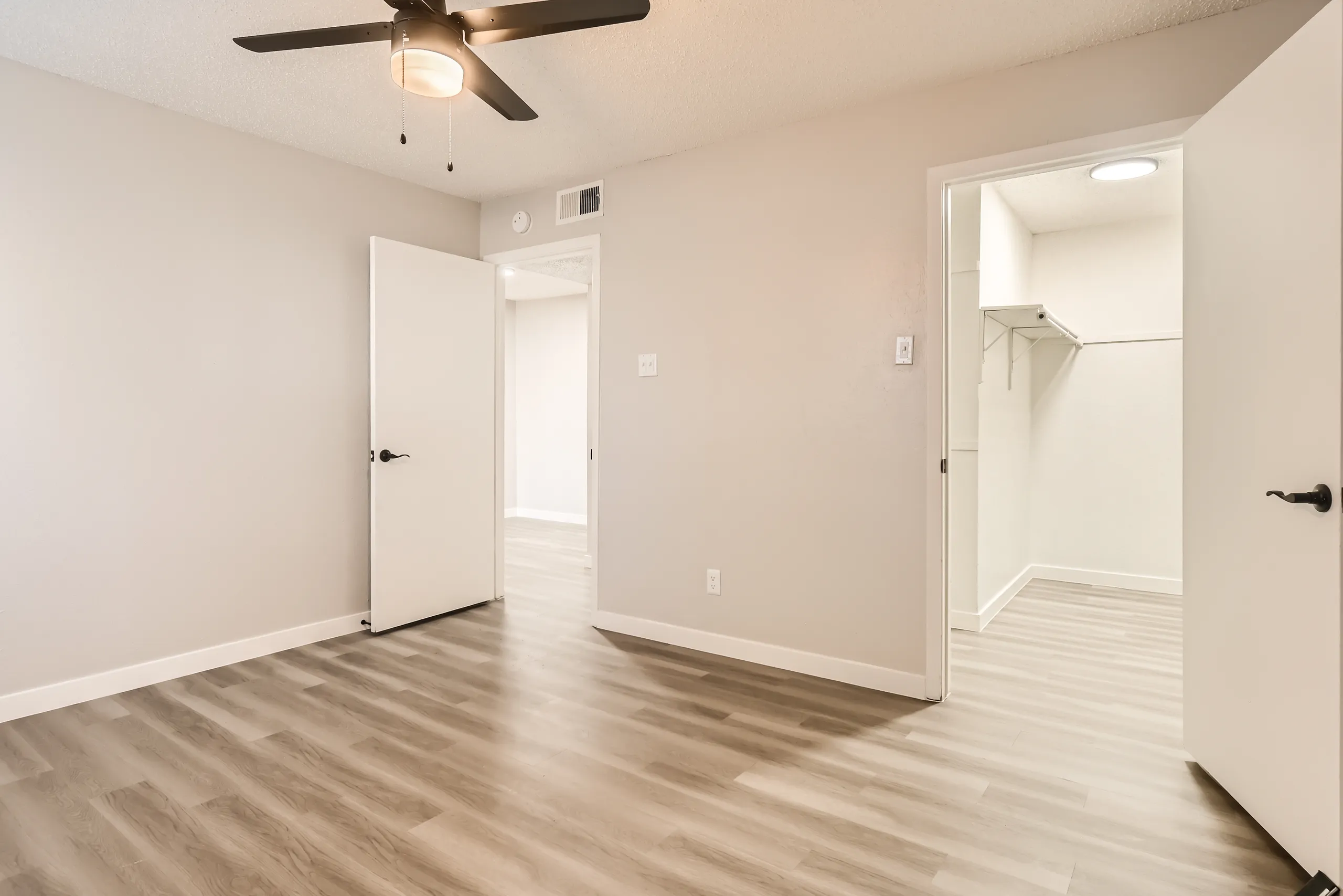 Primary bedroom with walk-in closet access