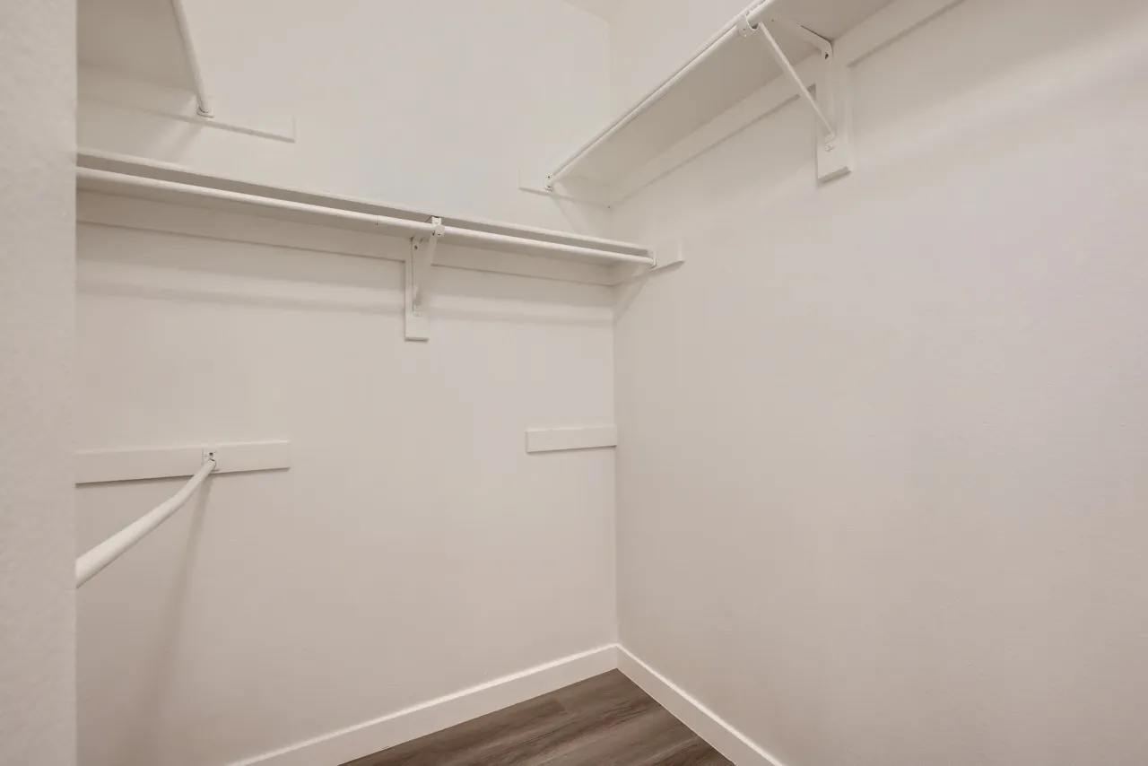Walk-in closet with shelving