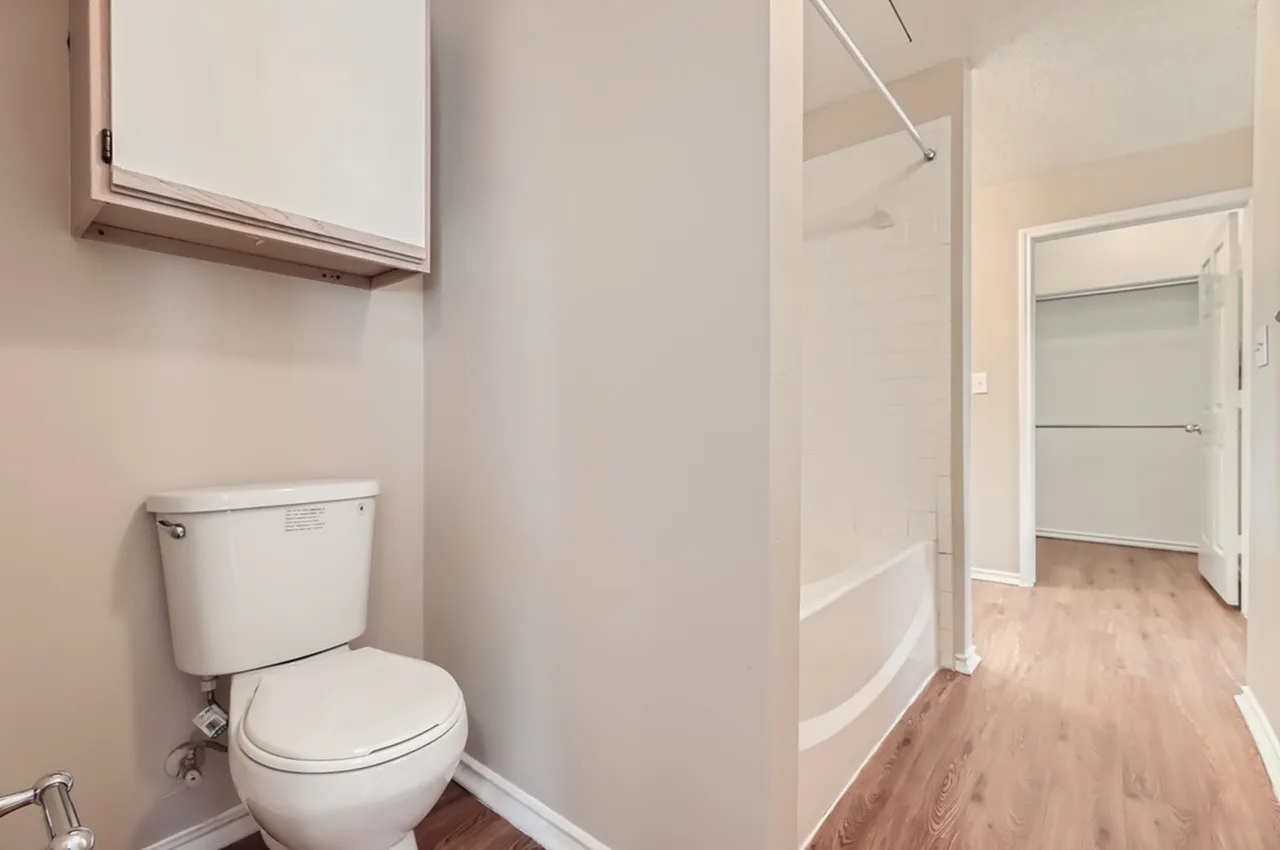 Bathroom, toilet, walk-in closet doorway